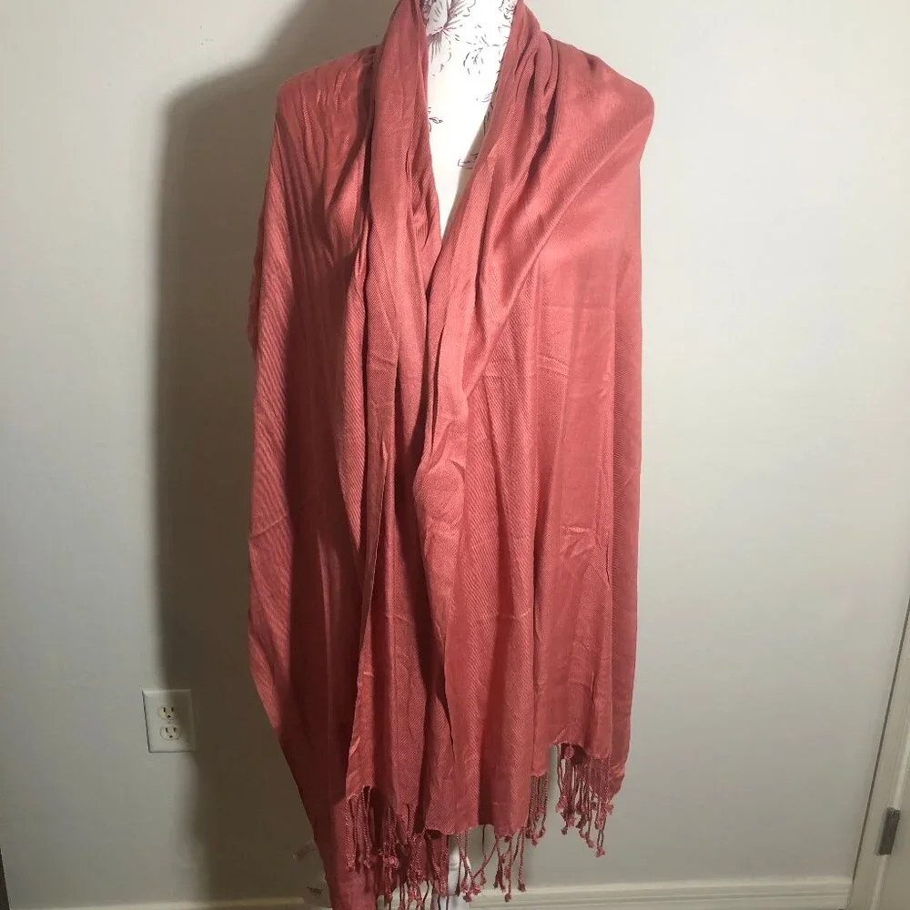 🌿 World Market Terracotta Scarf • Handcrafted Indian Artistry • Boho Chic Wrap